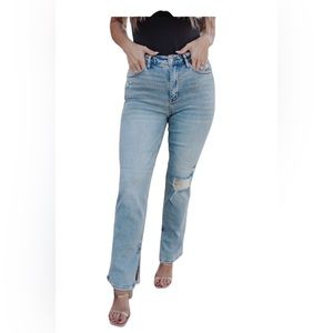Judy Blue Meadow High Rise Straight Fit Destroyed Jean - Women's Size 11 Jeans